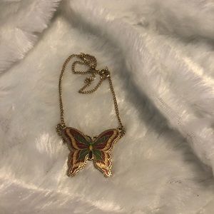 Vintage Sarah Coventry butterfly necklace